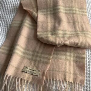 Burberry Soft Pink and Cream Check Scarf